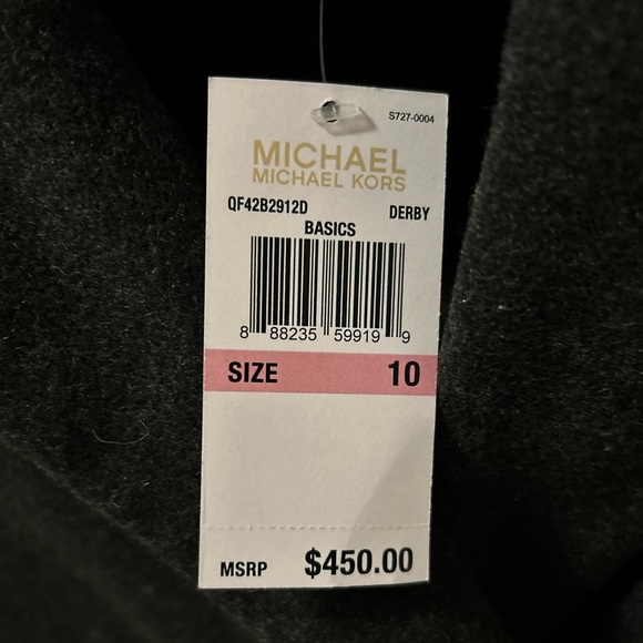 MICHAEL KORS. Grey Tan Wool Color Block Long Jacket Peacoat Coat NWT - Picture 6 of 14